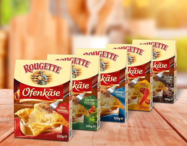 ROUGETTE Produkte: Ofenkäse, Grillkäse, Landkäse. - Rougette